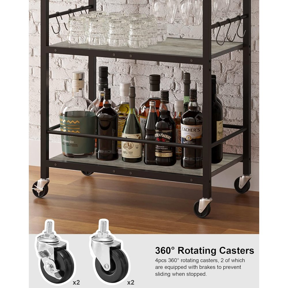 Bar Cart, Greige, view 4