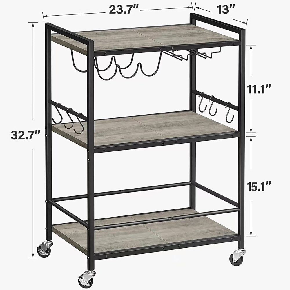 Bar Cart, Greige, view 6