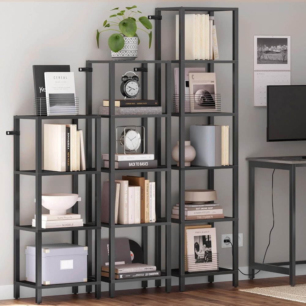 Bookshelf, Black, 14.5" wide, view 4
