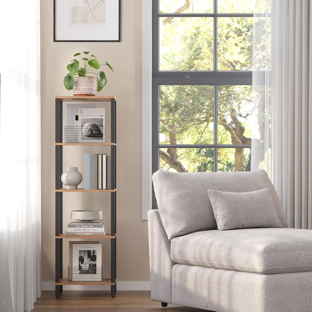 Bookshelf, Brown, 53.2" tall, view 3