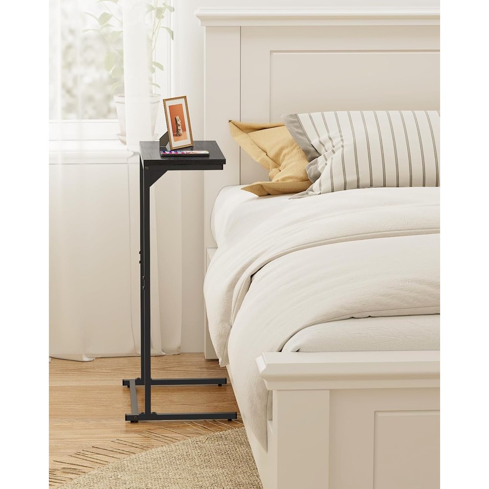 C Shaped End Table, Black, 15.8" wide, view 6