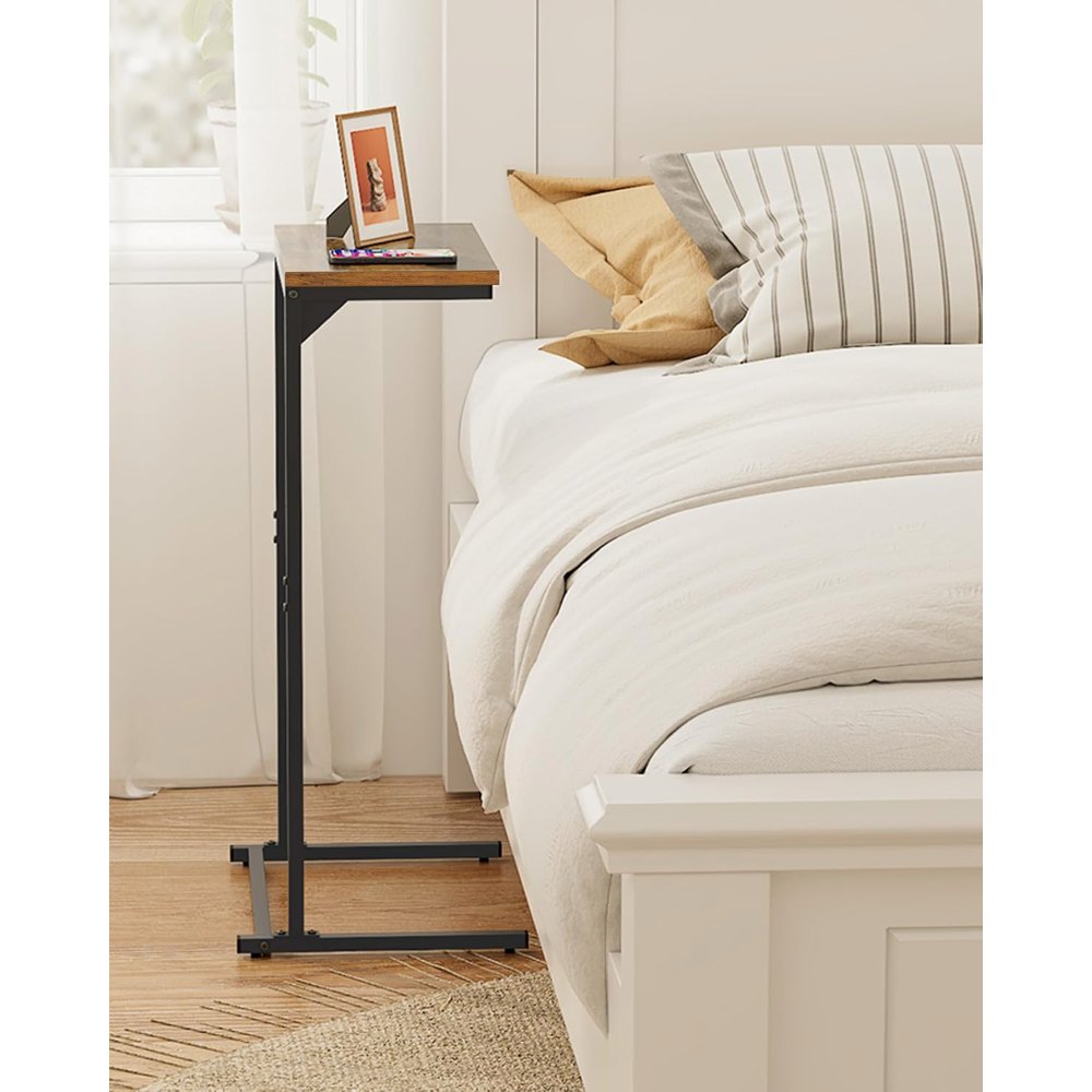 C Shaped End Table, Brown, 15.8" wide, view 7