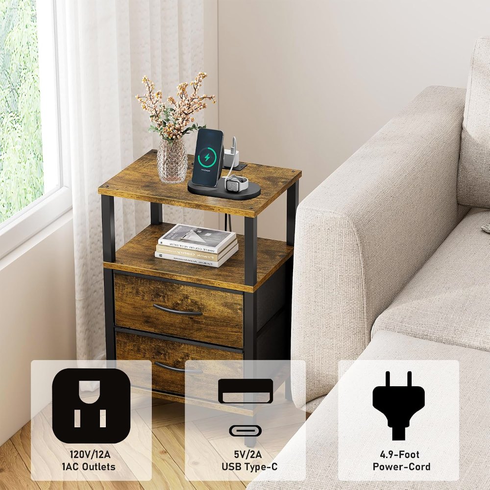 End Table, Brown, 15.4" wide, view 6