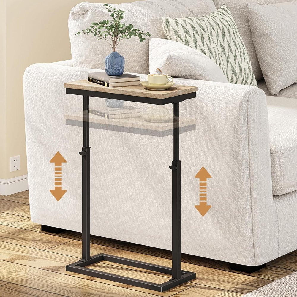 End Table, Greige, 7.9" wide