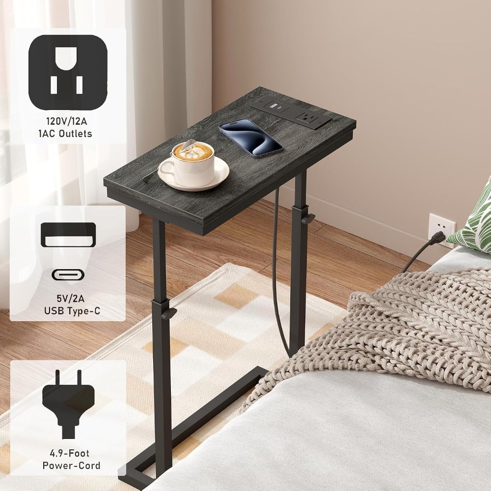 End Table, Grey, view 3