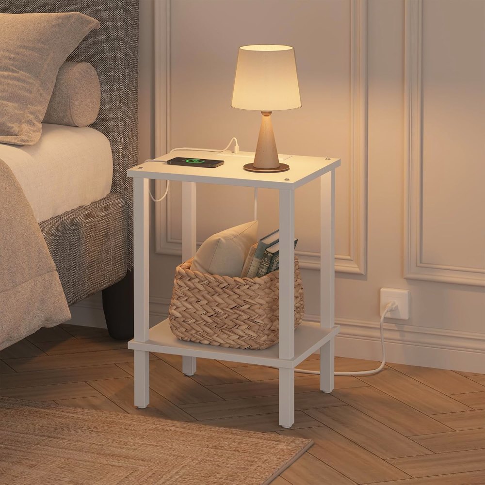 End Table, Set of 2, White, view 4