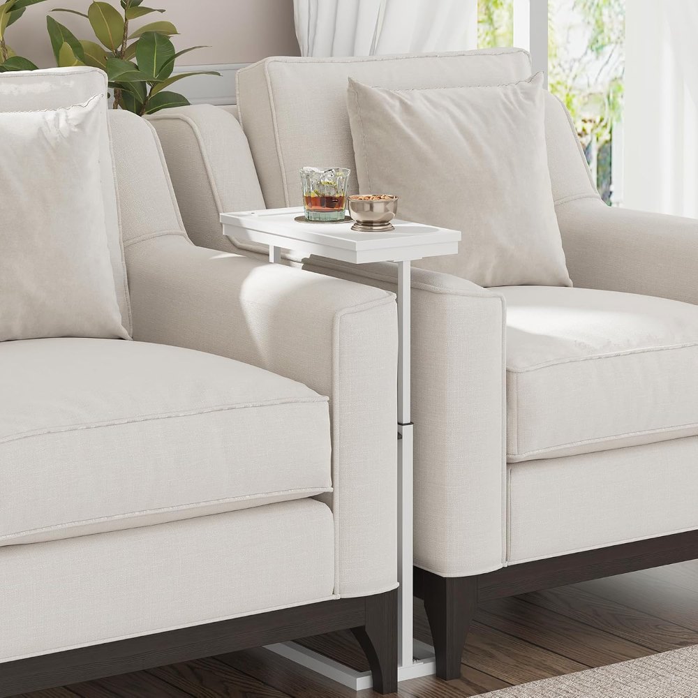 End Table, White, 15.7" wide, view 2
