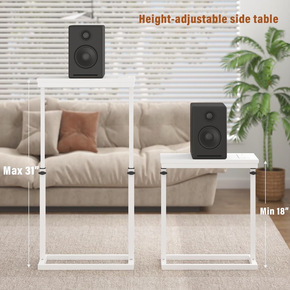 End Table, White, 15.7" wide, view 4