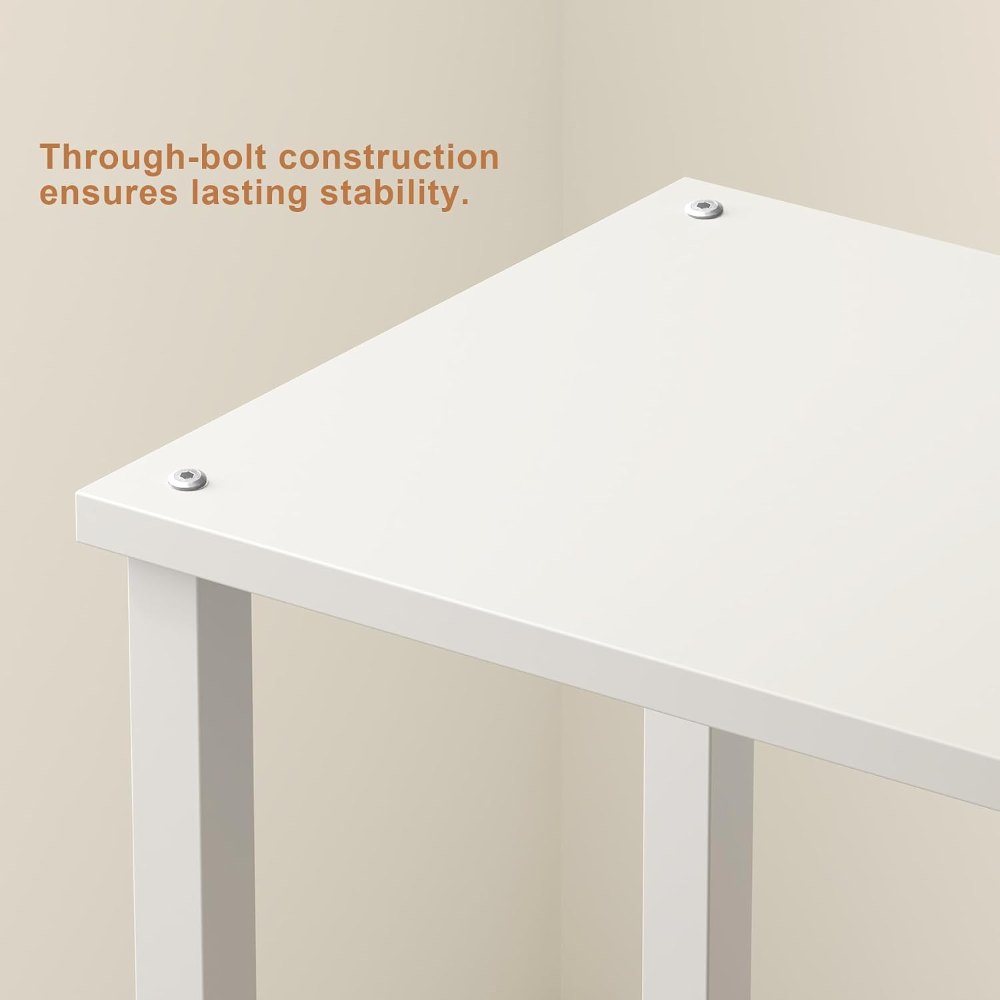 End Table, with Charging Station, White, view 7
