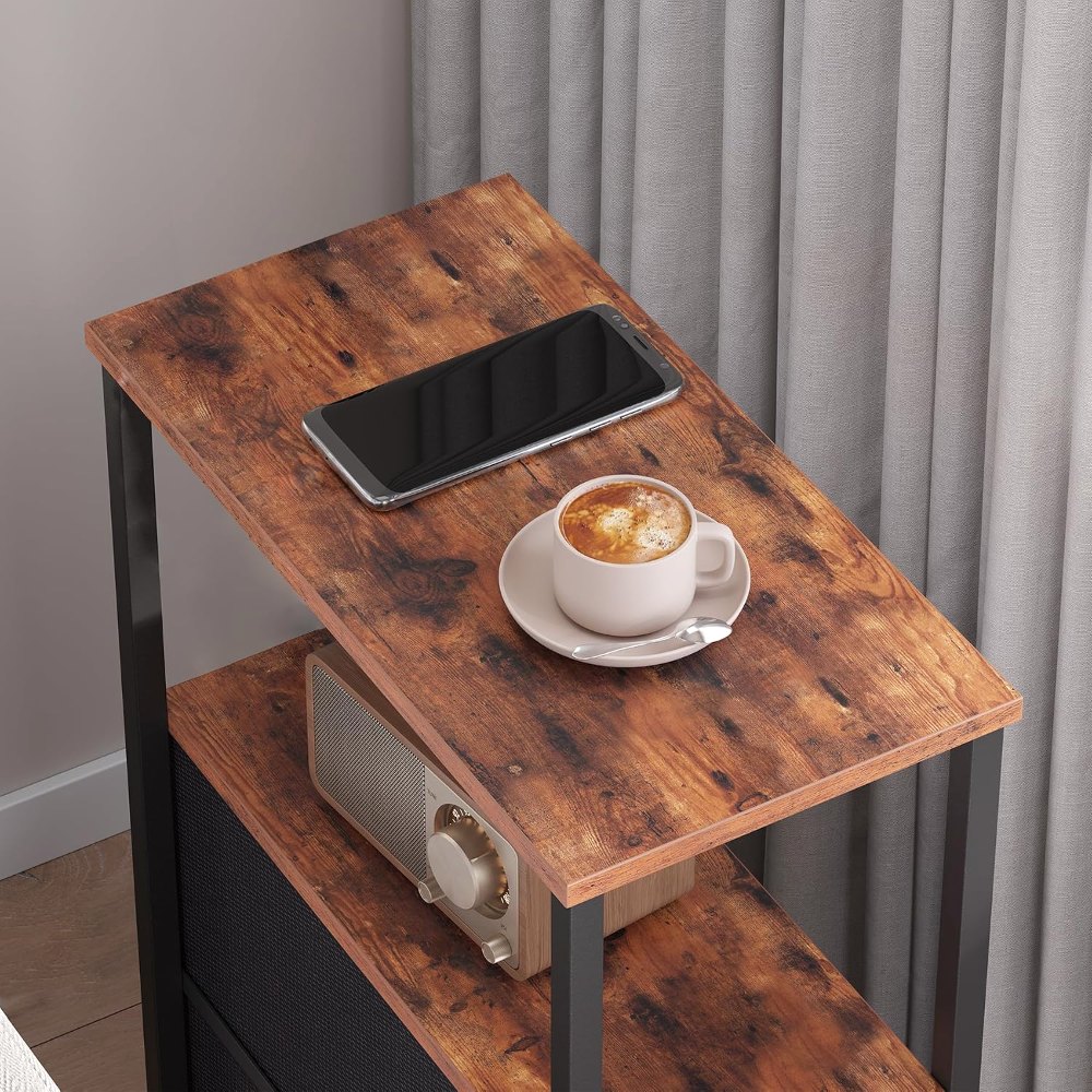 Narrow Night Stand, Brown, 15.9" wide, view 7