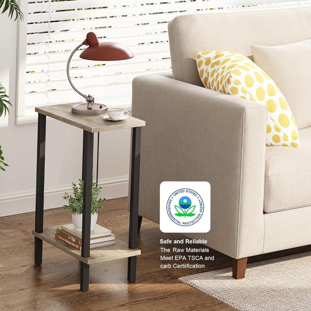 Narrow Side Table, Greige, 15.8" wide, view 4