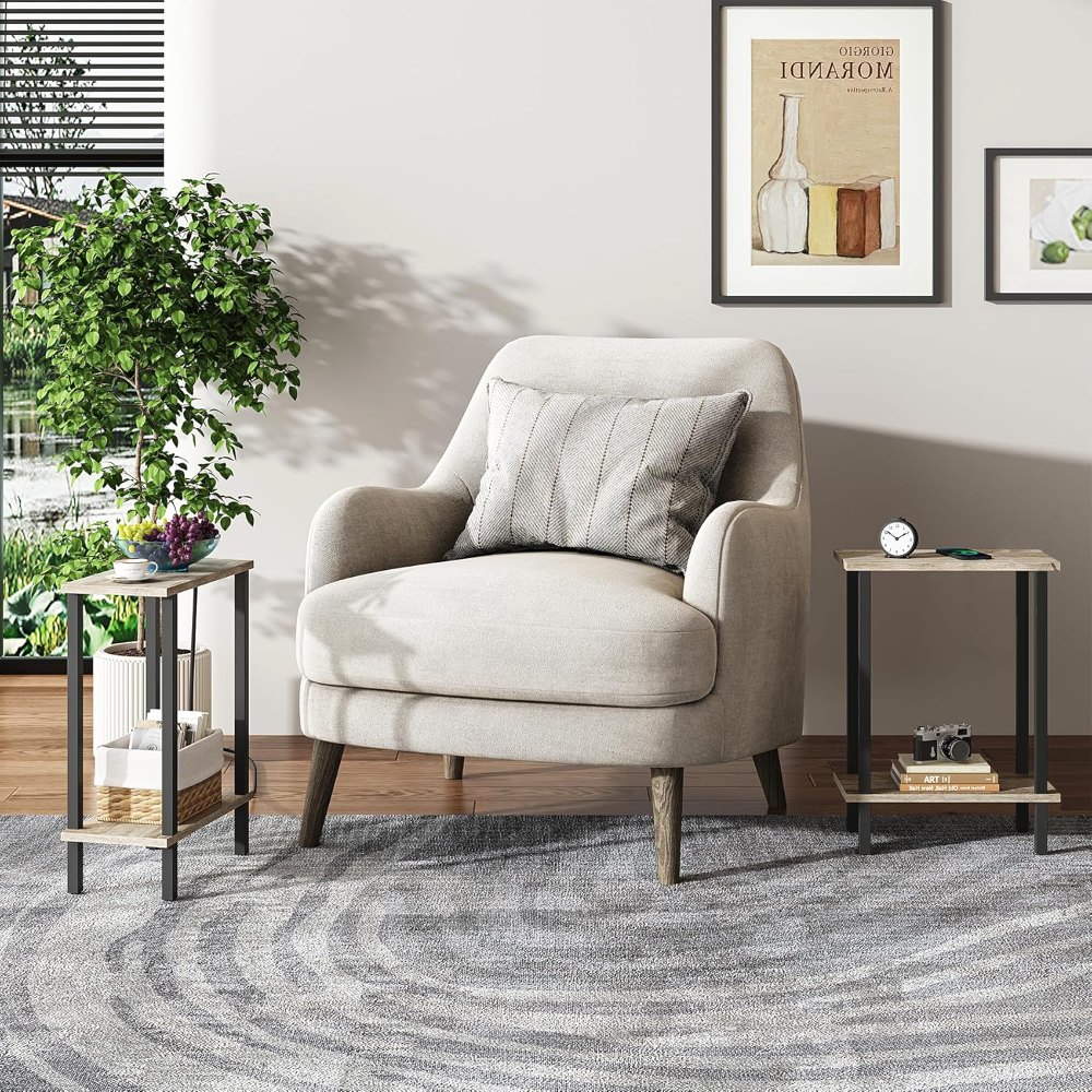 Narrow Side Table, Greige, 15.8" wide, view 7