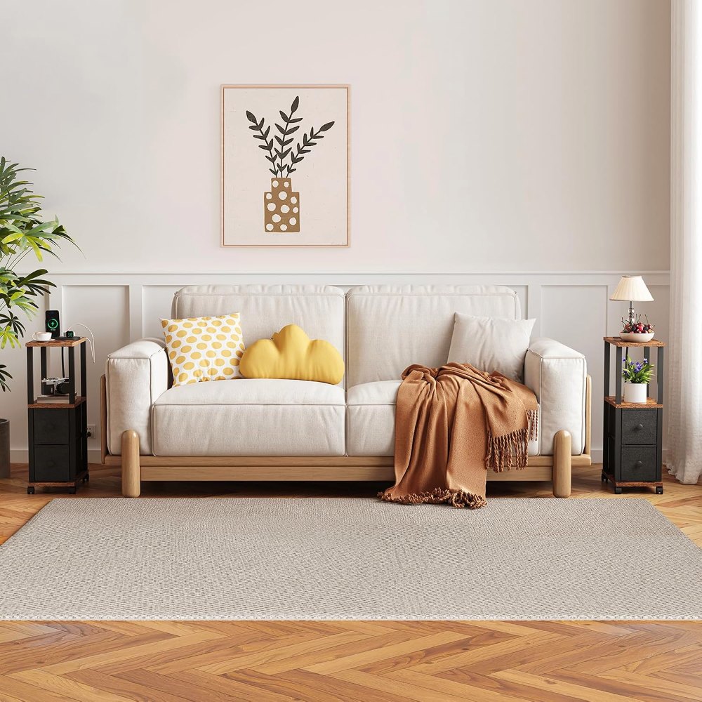 Small Narrow End Tables, Brown, view 6