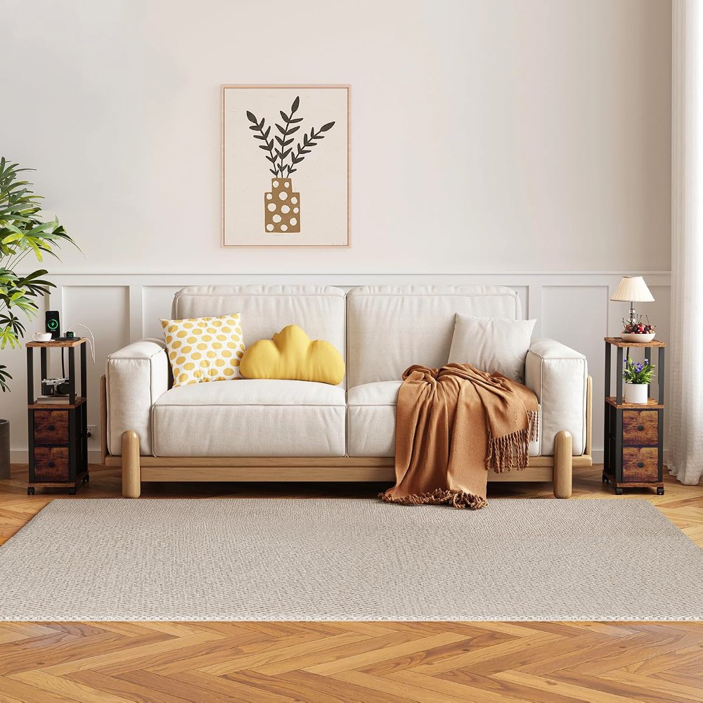 Small Narrow End Tables, Brown and Black, view 6