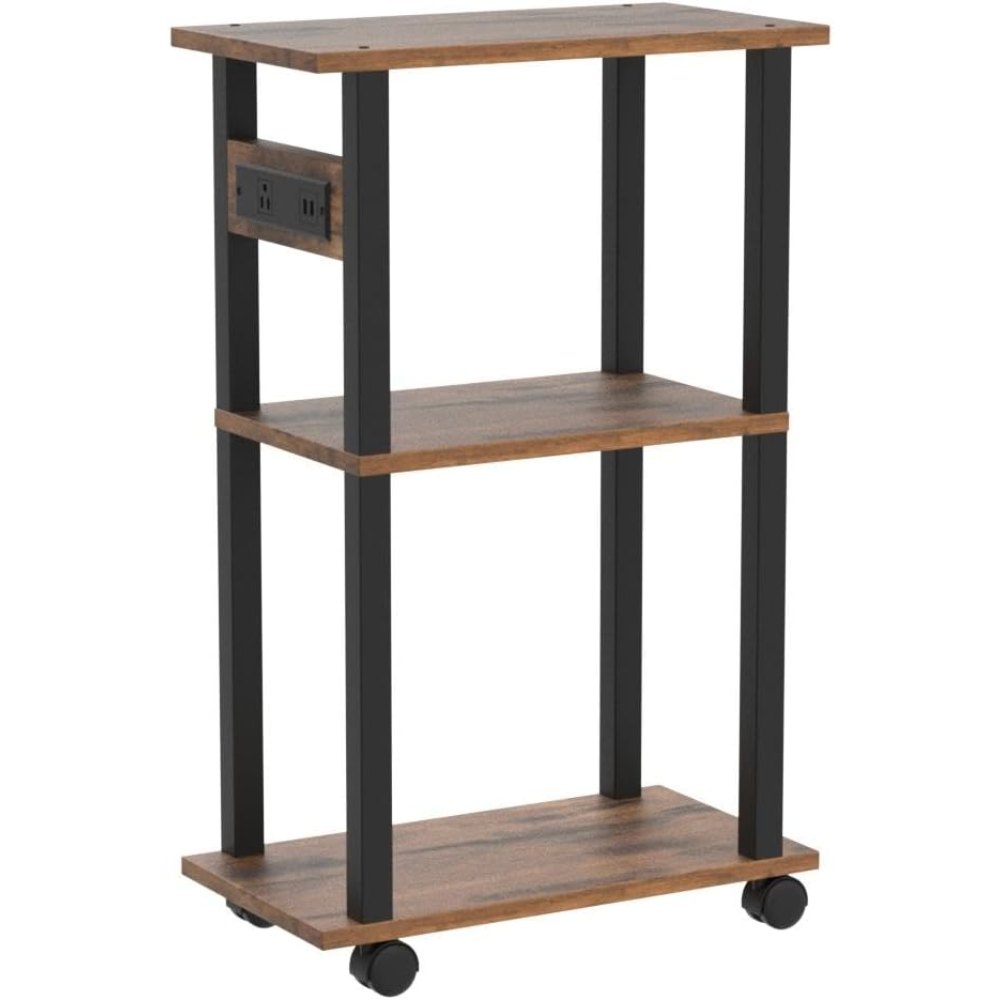 Small Narrow Side Table, Set of 2, Brown, view 6