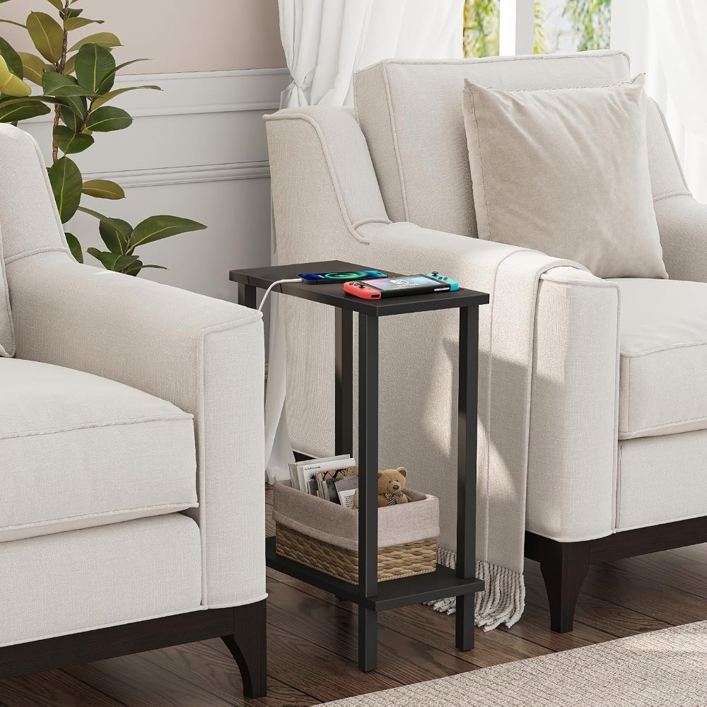 Small Side Table, Narrow, Brown, view 2