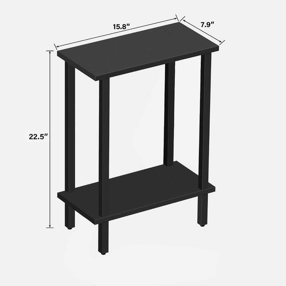 Small Side Table, Narrow, Brown, view 3