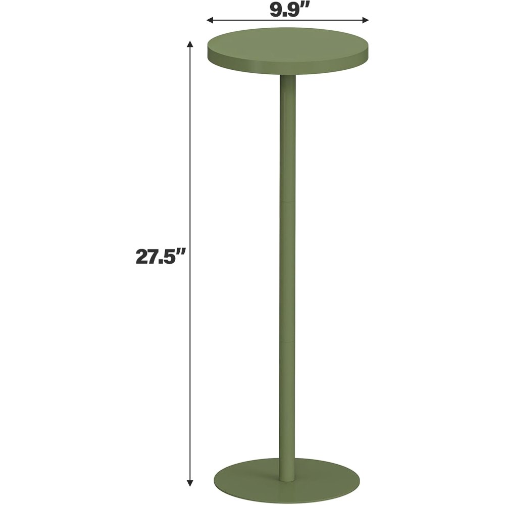 Tall Round Side Table, Green, view 2