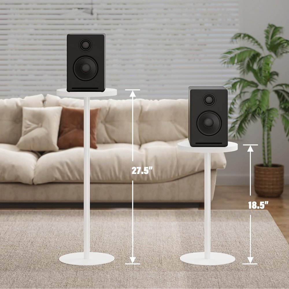 Tall Round Side Table, White, view 2