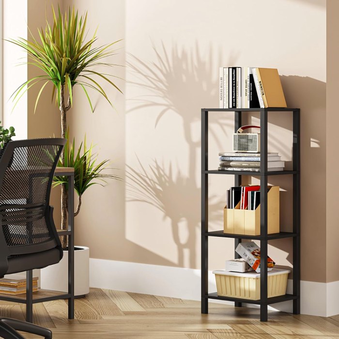 Bookshelf, Black, 14.5" wide
