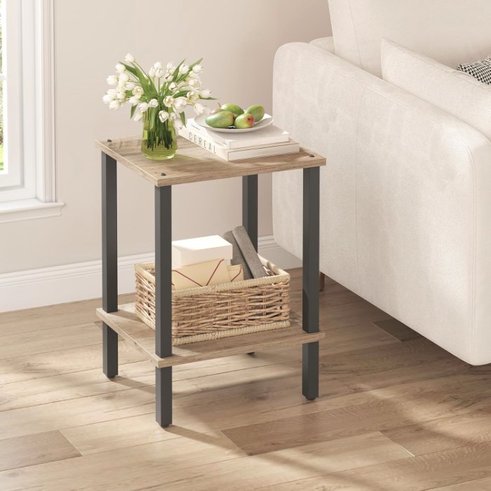 End Table, Greige, 15" wide