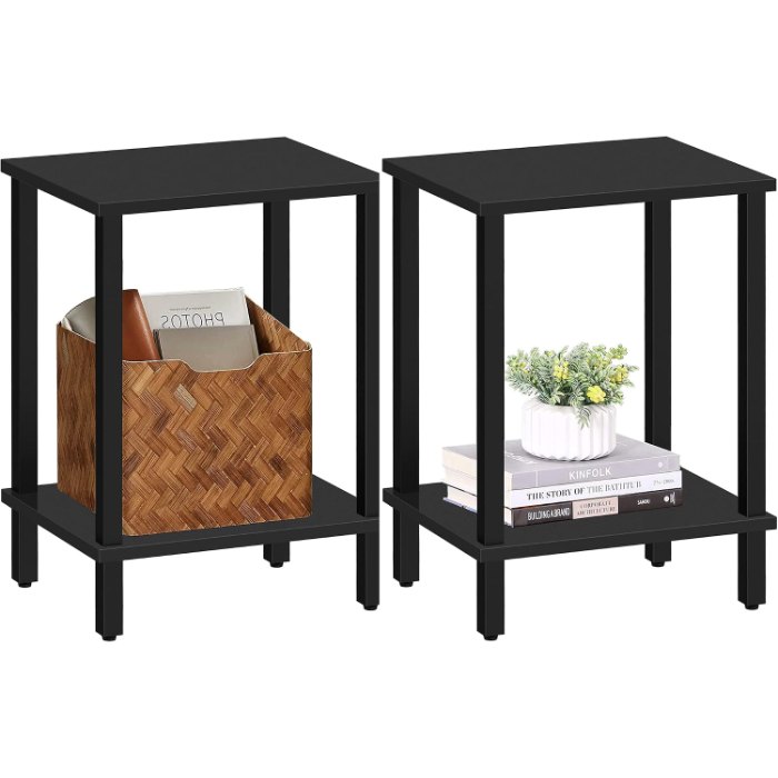 End Table, Set of 2, Black