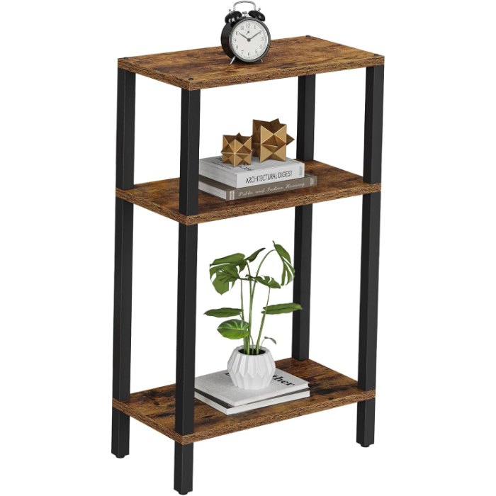 Narrow Side Table, Brown, 15.8" wide