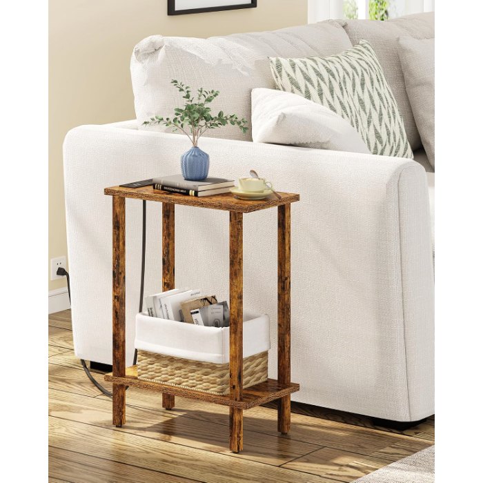 Narrow Side Table, Pure Brown