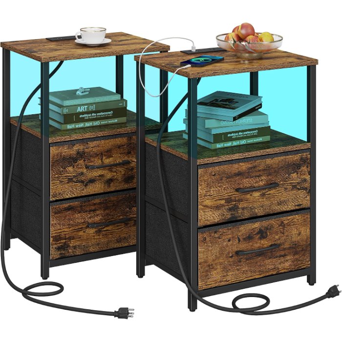 Nightstands, Brown, 15" wide