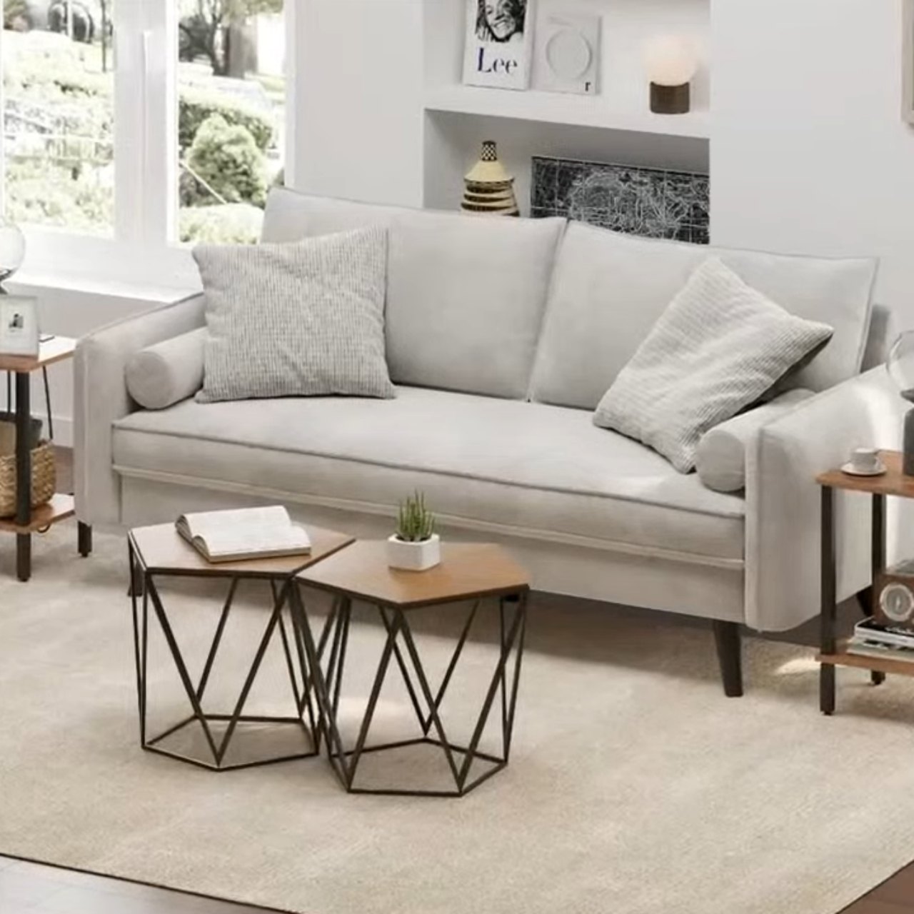 End Table, with Charging Station, Brown, video