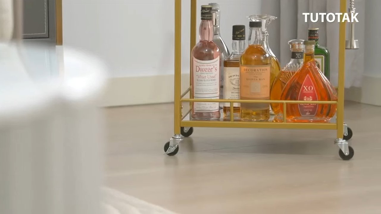 Gold Bar Cart, 18.5" wide, video